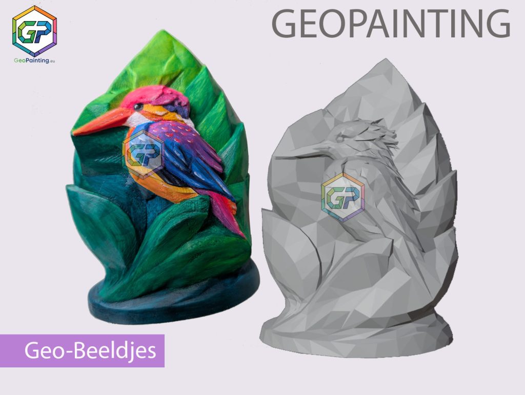 Geo-Beeldje om te beschilderen met acryl verf