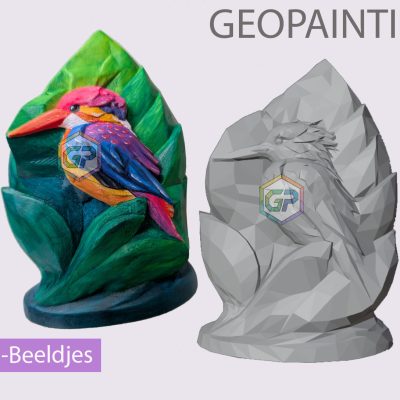 Geo-Beeldje om te beschilderen met acryl verf